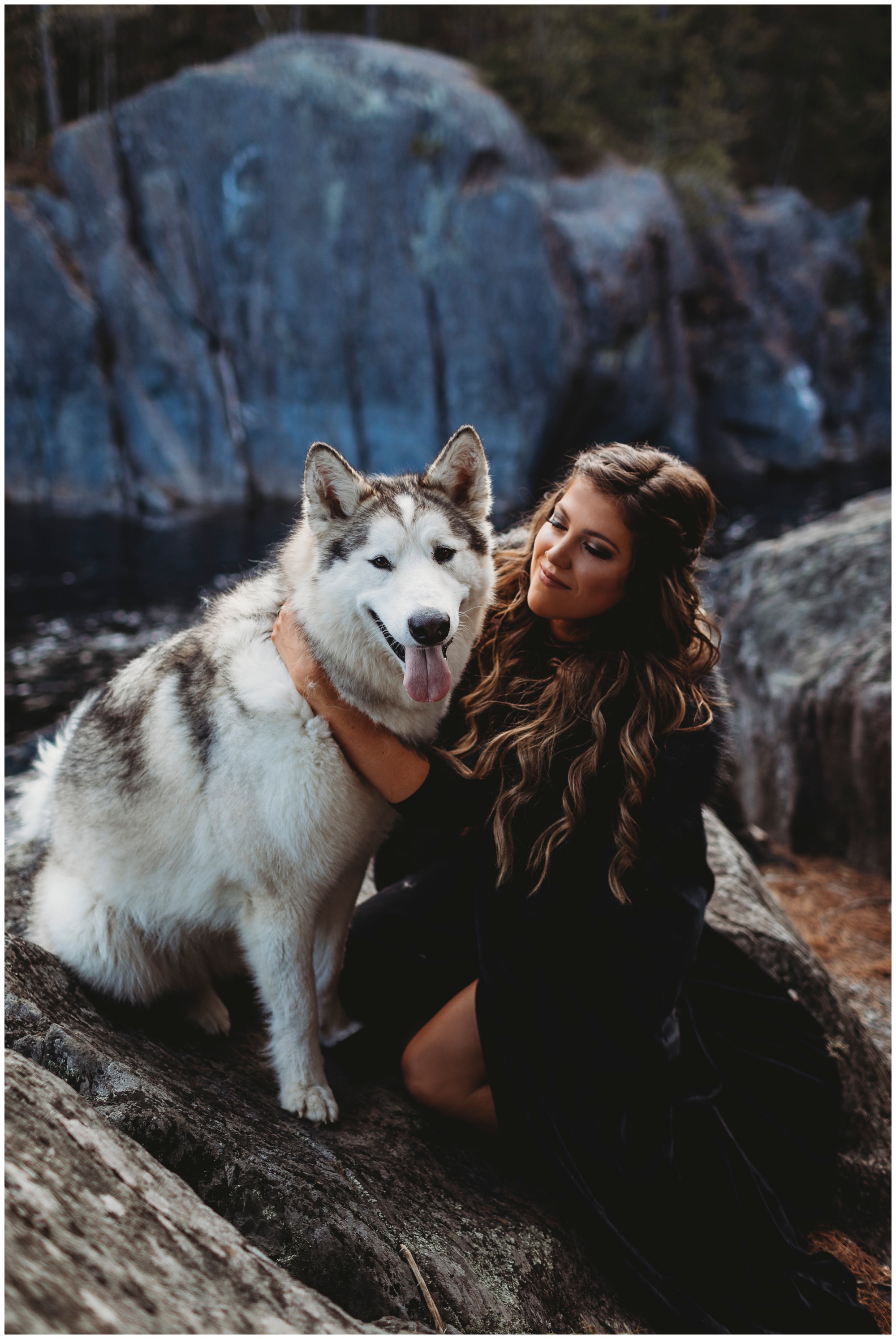 girl with husky